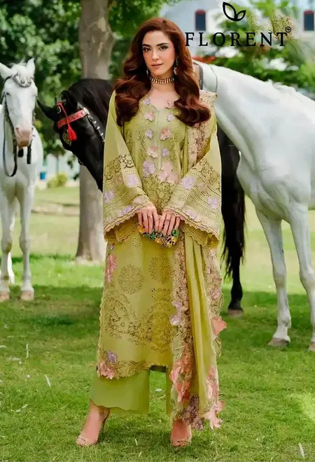 Florent 1053 Cambric Cotton Embroidery Pakistani Salwar Suits Wholesale Price In Surat